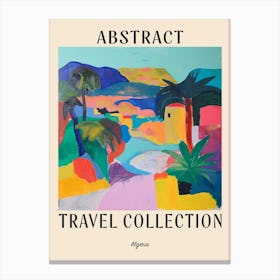 Abstract Travel Collection Poster Algeria 1 Canvas Print