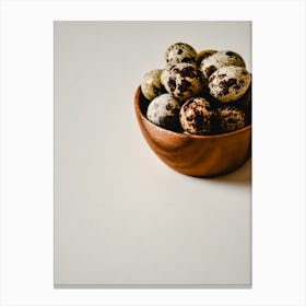 Quail Eggs In A Bowl 1 Canvas Print