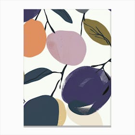 Plum Close Up Illustration 3 Canvas Print