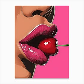 Cherry Lips Canvas Print