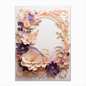 Paper Flower Frame Canvas Print