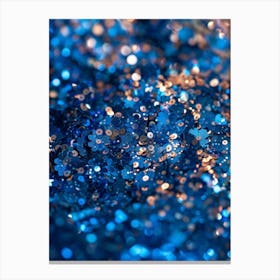 Blue Glitter Background 1 Canvas Print