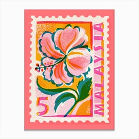 Malaysia Postage Stamp Canvas Print