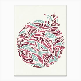 Groovy Splash [wine red / pink] Canvas Print