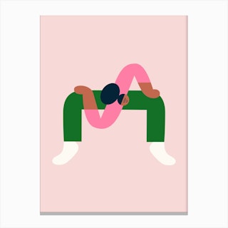 Twisting Sumo Squat Pose Canvas Print