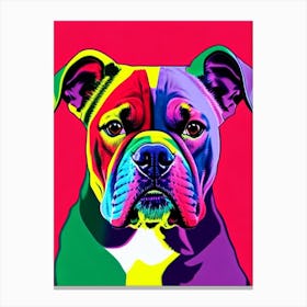 Bulldog Andy Warhol Style dog Canvas Print