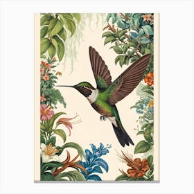 Hummingbird botanical flower beauty 7 Canvas Print