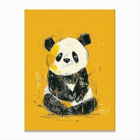 Yellow Panda 7 Canvas Print