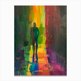 'Walking In The Rain' Canvas Print