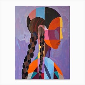 Portrait Of A Woman With Braids Canvas Print