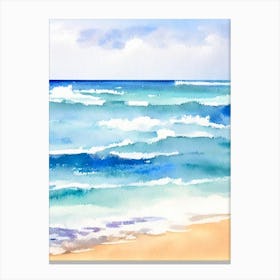 Diamond Beach, Bali, Indonesia Watercolour Canvas Print