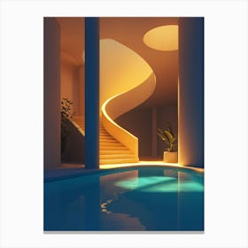 Stairway To The Pool Canvas Print