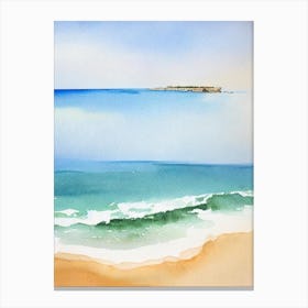 Bronte Beach 2, Australia Watercolour Canvas Print