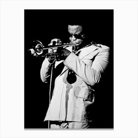 Freddie Hubbard Line Art Illustration Canvas Print