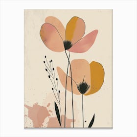 Sheffield Flower Market Boho Minimalist Style Canvas Print