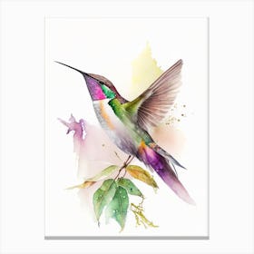 Buff Bellied Hummingbird Cute Neon 1 Canvas Print