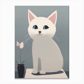 White Cat Canvas Print