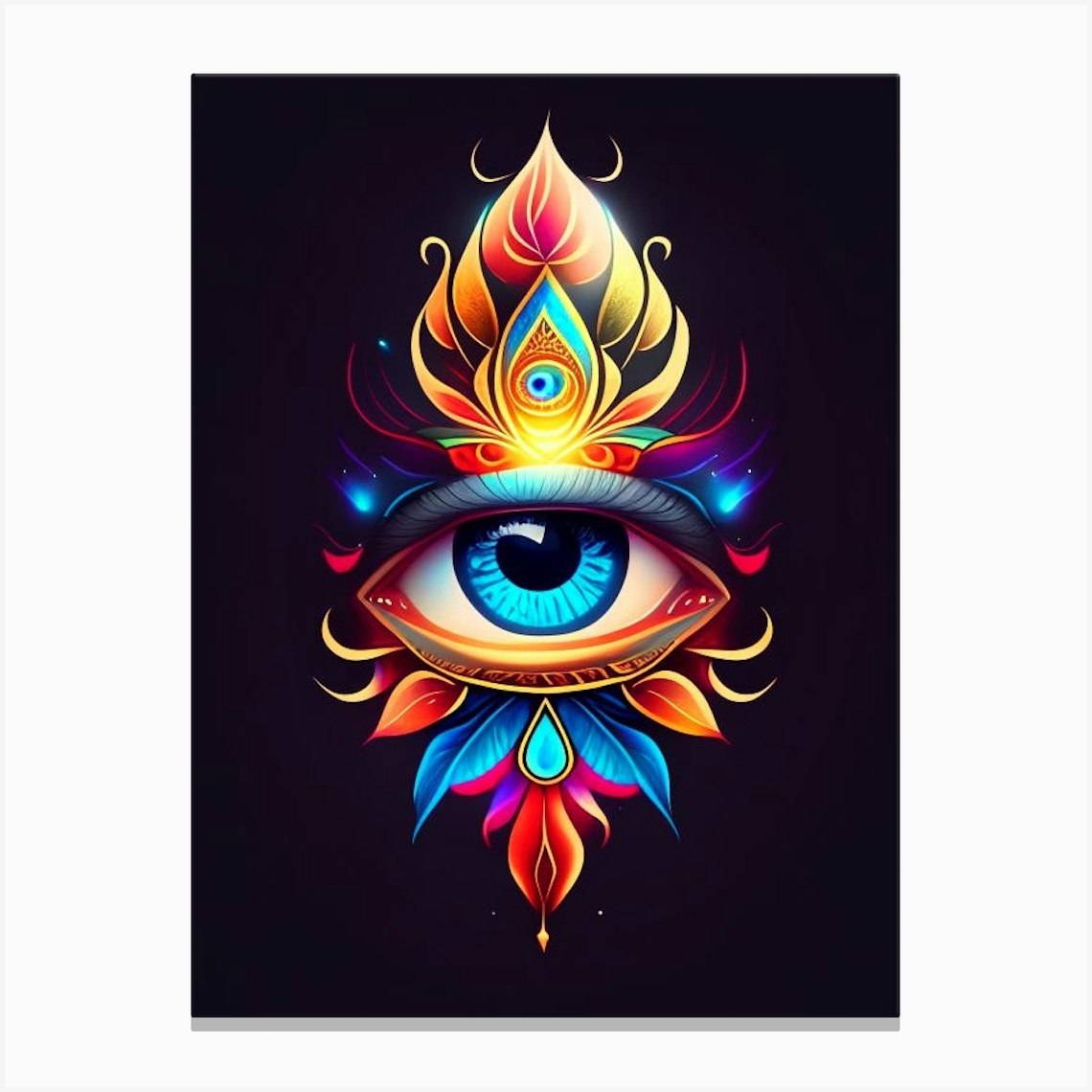 Spiritual Awakening, Symbol, Third Eye Tattoo 5 Canvas Print by Symbolic Expressions