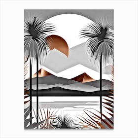 Palm Trees In The Sun Canvas Print