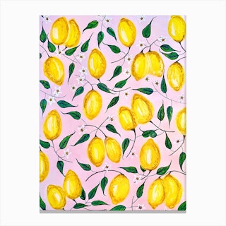 Lively Lemons Canvas Print