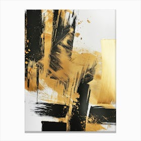 Gold Brushstrokes Canvas Print Canvas Print