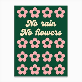 Groovy No Rain No Flowers Canvas Print