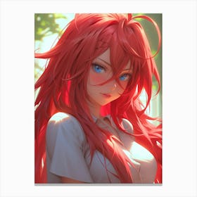 Anime Girl With Red Hair Canvas Print