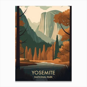 Yosemite National Park Vintage Travel Poster 13 Canvas Print