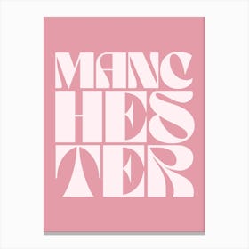 Pink Manchester Canvas Print