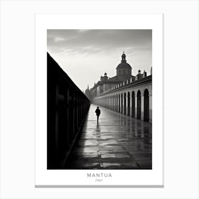 Poster Of Mantua, Italy, Black And White Analogue Photography 4 Canvas Print