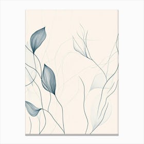 Line Drawing Of A Leaf 20 Canvas Print