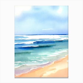 Meelup Beach, Australia Watercolour Canvas Print
