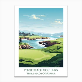 Pebble Beach Golf Links   Pebble Beach California 4 Canvas Print