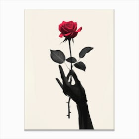Rose In The Hand Canvas Print