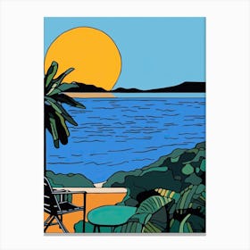 Minimal Design Style Of Barbados 4 Canvas Print