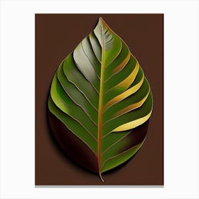 Cacao Leaf Vibrant Inspired Canvas Print
