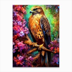 Hawk In The Forest bird animal Canvas Print