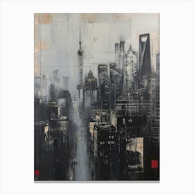 Beijing Kitsch Cityscape Painting 4 Canvas Print