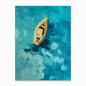 Yellow Boat oil painting Canvas Print