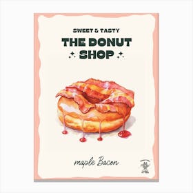Maple Bacon Donut The Donut Shop 1 Canvas Print