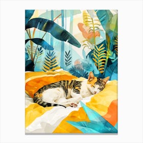 Cat In The Jungle animal Cat's life 1 Canvas Print