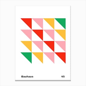 Geometric Bauhaus Poster 45 Canvas Print