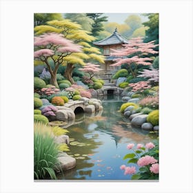 Oriental Spring Garden no3 Stampe su tela