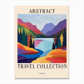 Abstract Travel Collection Poster Canada 3 Canvas Print