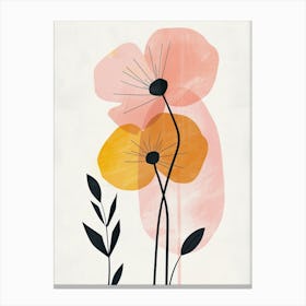 Luxor Flower Market Boho Minimalist Style Canvas Print