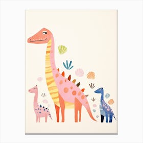 Nursery Dinosaur Family 4 Canvas Print