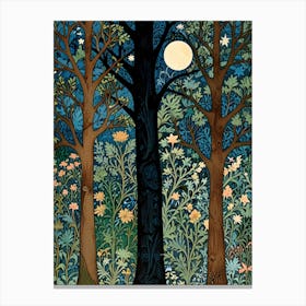 William Morris Moonlight In The Woods 13 Canvas Print