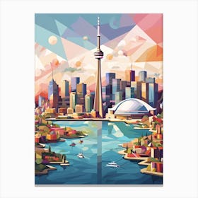 Toronto, Canada, Geometric Illustration 3 Canvas Print