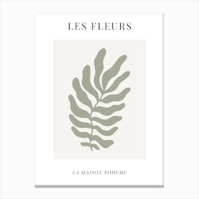 Cream & Sage Les Fleurs Canvas Print