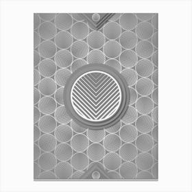Geometric Glyph Sigil with Hex Array Pattern in Gray n.0021 Canvas Print
